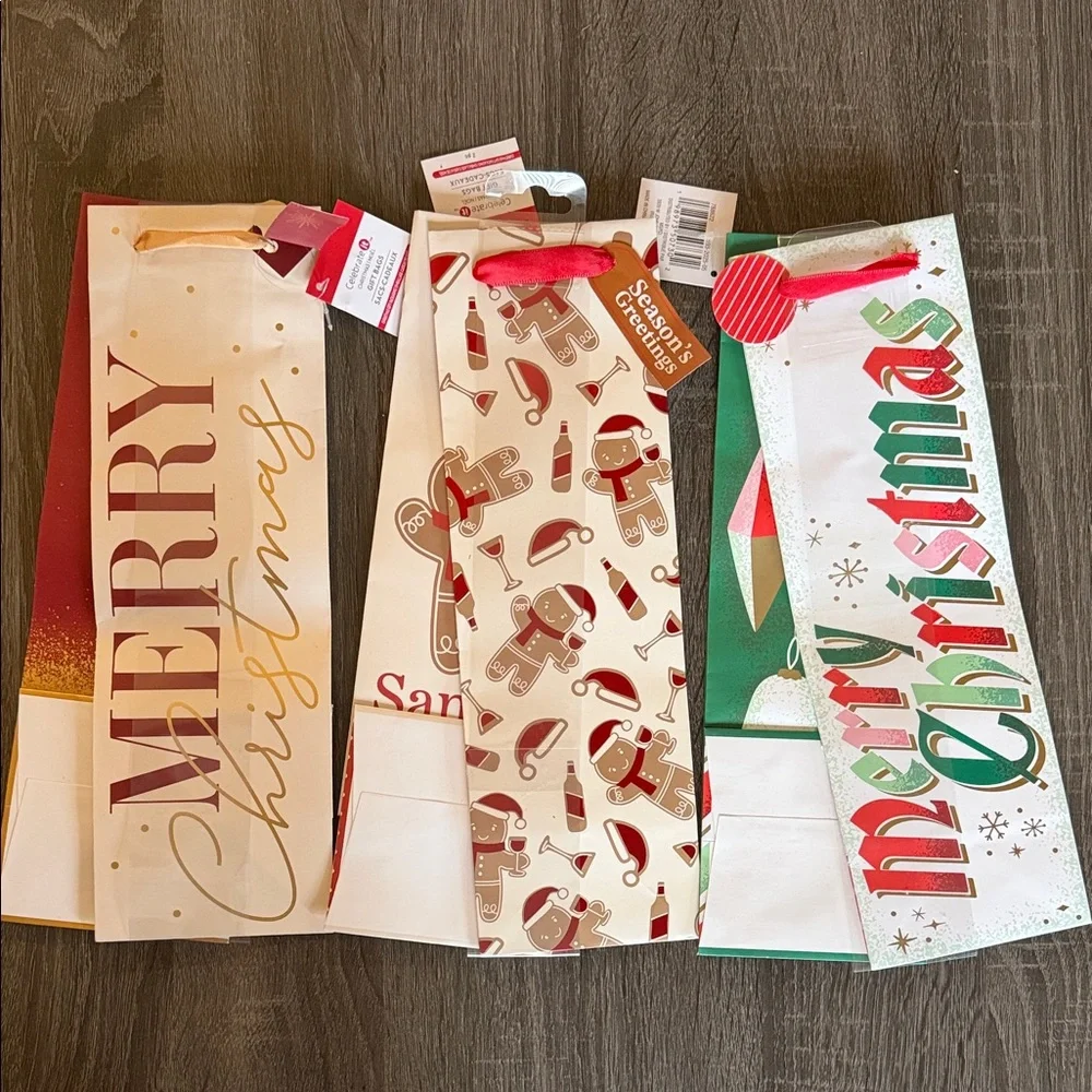 Christmas Wine Gift Bag 3 Sets of 2